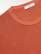 Mr P. - Open-Knit Cotton T-Shirt - Orange