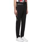 Dsquared2 Black Wool Chain Hockey Trousers