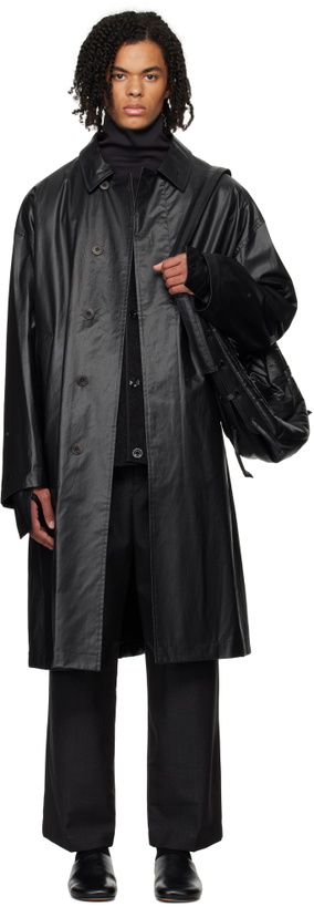 Photo: LEMAIRE Black Boxy Rain Coat