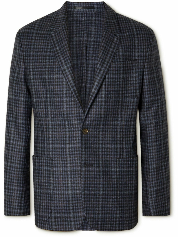 Photo: Paul Smith - Slim-Fit Checked Virgin Wool Blazer - Blue