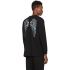 Marcelo Burlon County of Milan Black Heart Wings Long Sleeve T-Shirt