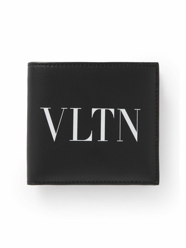 Photo: Valentino Garavani - Logo-Print Leather Billfold Wallet
