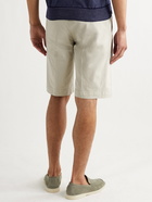 CANALI - Stretch-Cotton Twill Shorts - Neutrals