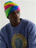 The Elder Statesman - Tie-Dyed Ribbed Cashmere Beanie