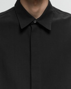 Ami Paris Drawstring Shirt Black - Mens - Overshirts