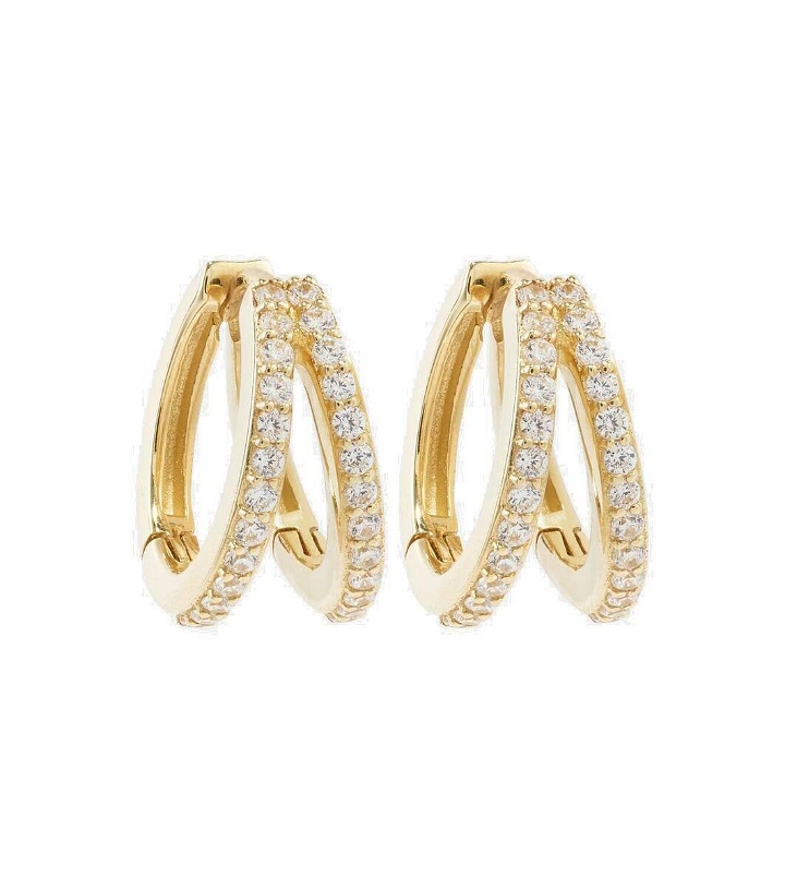 Photo: Stone and Strand Time 10kt yellow gold earrings with diamonds