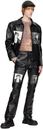 MISBHV Black Self Portrait Leather Jacket