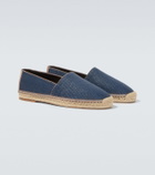 Brunello Cucinelli Suede-trimmed canvas espadrilles