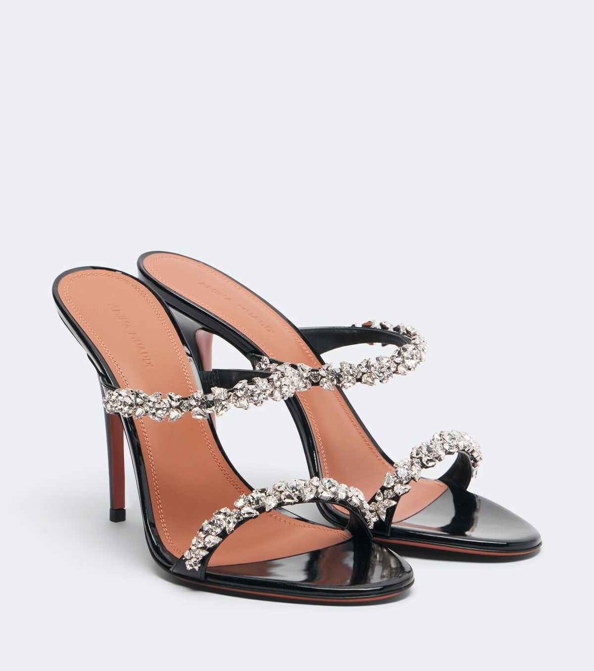 Amina Muaddi Elizabeth embellished leather mules
