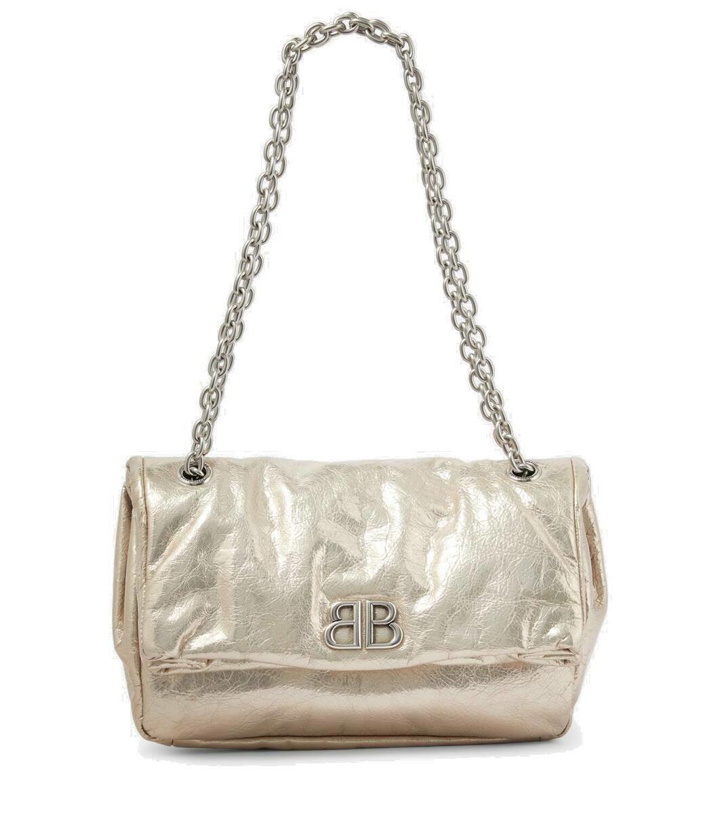 Photo: Balenciaga Monaco Small metallic leather shoulder bag