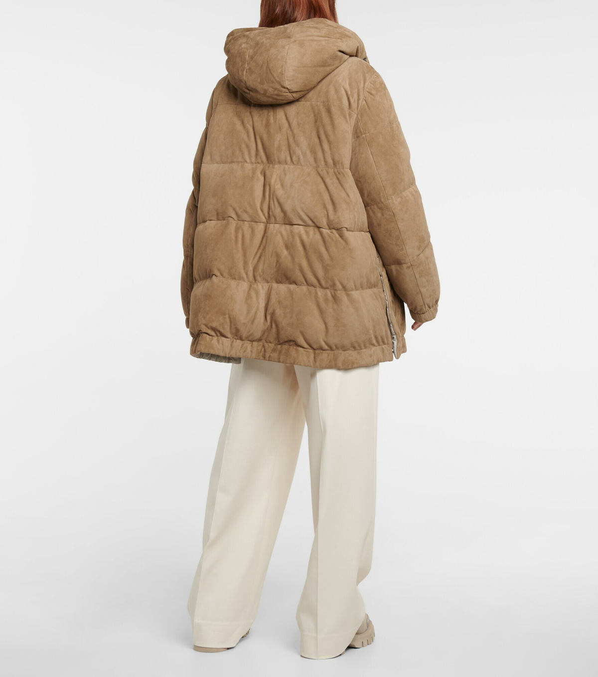 Brunello Cucinelli - Suede puffer jacket