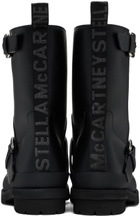 Stella McCartney Black Trace Buckle-Strap Biker Boots