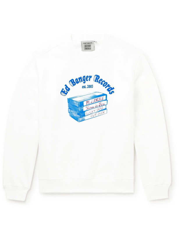 Photo: Carhartt WIP - Ed Banger Printed Fleece-Back Cotton-Jersey Sweatshirt - White
