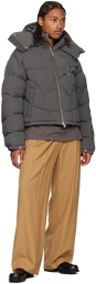 HELIOT EMIL Gray Abstract Down Jacket