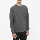 Moncler Men's Outline Logo Crew Sweat in Grey Marl