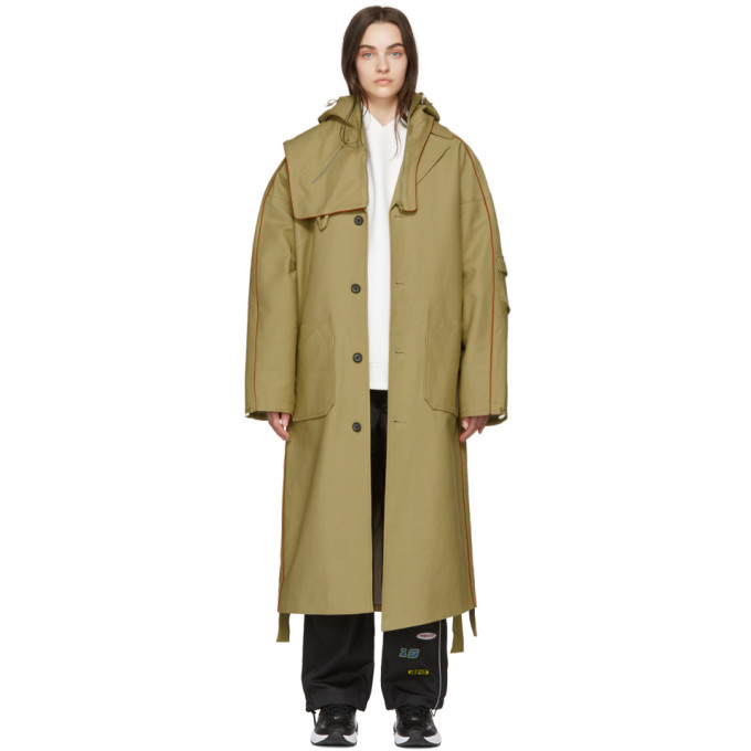 ADER error SSENSE Exclusive Beige ASCC Trench Coat ADER error