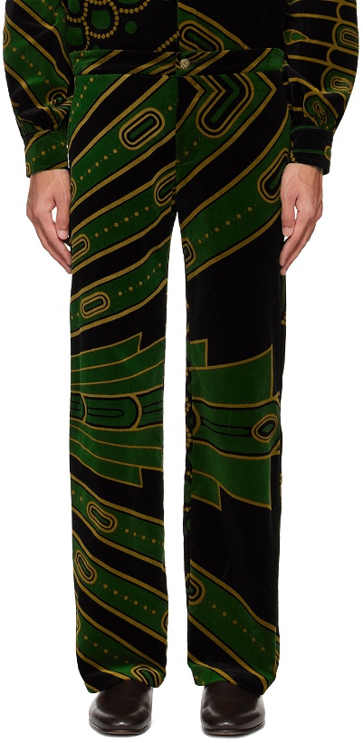 Photo: TSAU Black & Green Printed Trousers