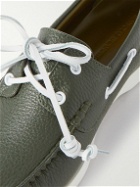 Manolo Blahnik - Sidmouth Full-Grain Leather Boat Shoes - Green