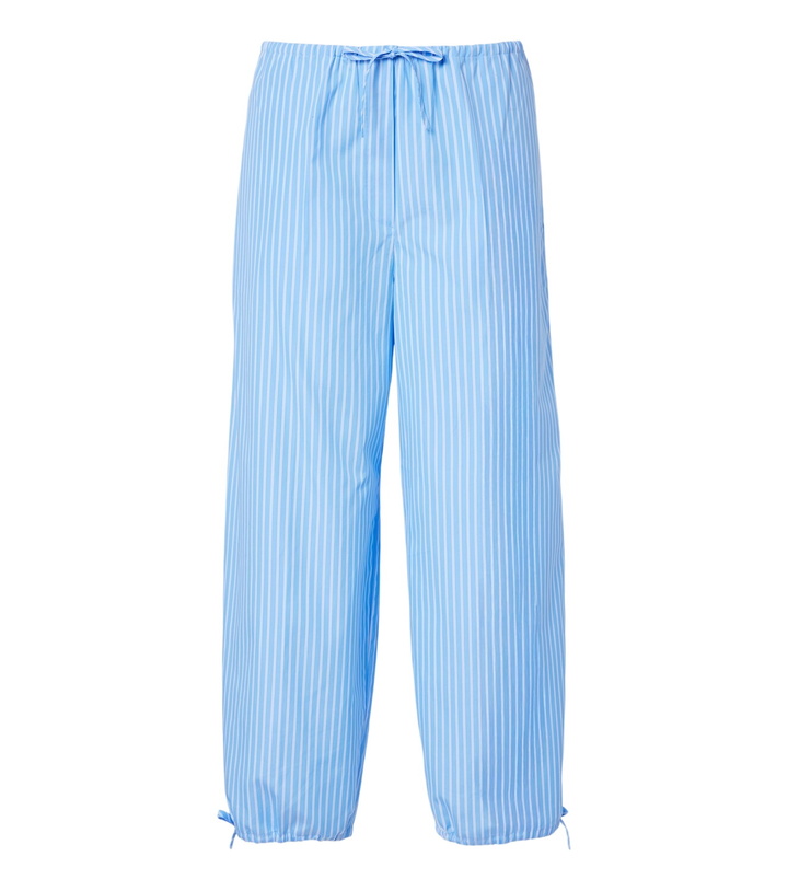 Photo: Toteme Striped cotton poplin wide-leg pants