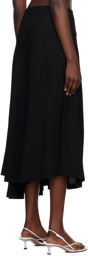 BITE Black Curved Midi Skirt