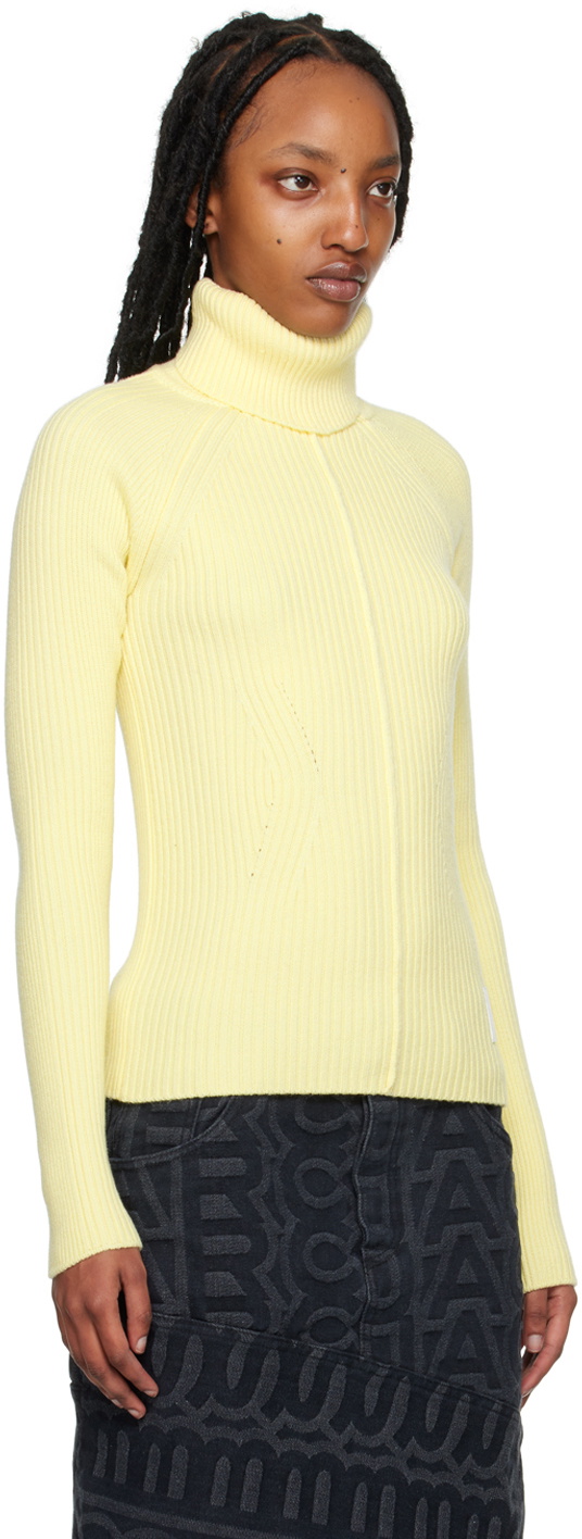 Yellow ribbed turtleneck on sale sweater