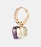 Pomellato Nudo Classic 18kt rose and white gold earrings with amethysts and jades