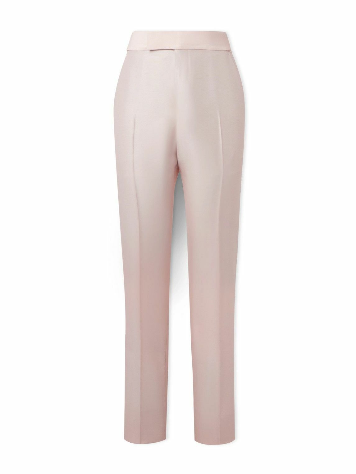 Photo: TOM FORD - Atticus Slim-Fit Tapered Wool and Silk-Blend Twill Suit Trousers - Pink