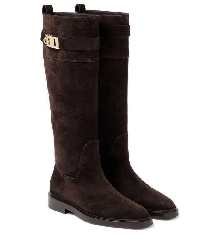 Photo: Ferragamo Hug suede knee-high boots