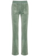 Juicy Couture Del Ray Logo Velour Sweatpants Green