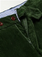 Rubinacci - Straight-Leg Cotton-Corduroy Suit Trousers - Green