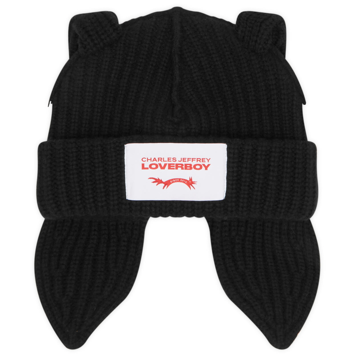 Charles Jeffrey LOVERBOY Black Chunky Unicorn Beanie Charles