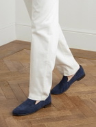 Dolce&Gabbana - Logo-Embellished Suede Loafers - Blue