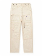 KAPITAL - Lumber Embroidered Straight-Leg Cotton-Canvas Cargo Trousers - Neutrals