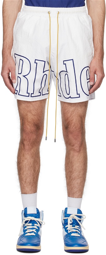 Photo: Rhude White Drawstring Shorts
