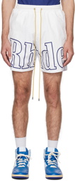 Rhude White Drawstring Shorts