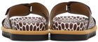 Dries Van Noten Brown & White Leather Net Sandals