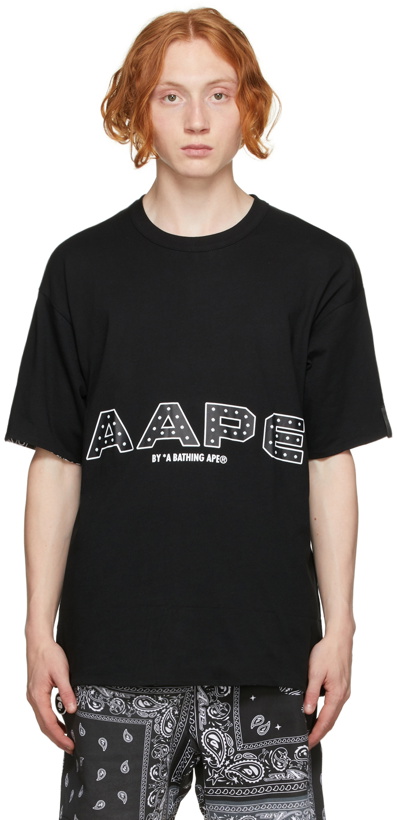 Photo: AAPE by A Bathing Ape Reversible Black Bandana T-Shirt