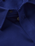 Loewe - Logo-Embroidered Cotton-Twill Overshirt - Blue