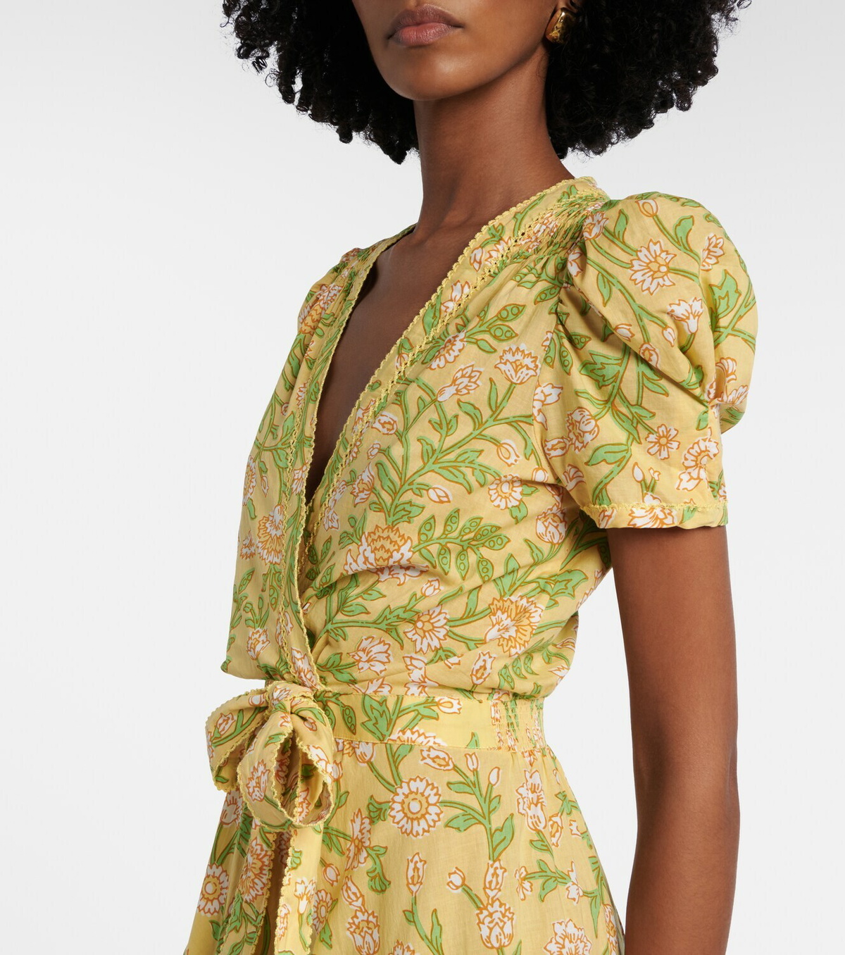 Poupette St Barth Baba floral cotton wrap dress