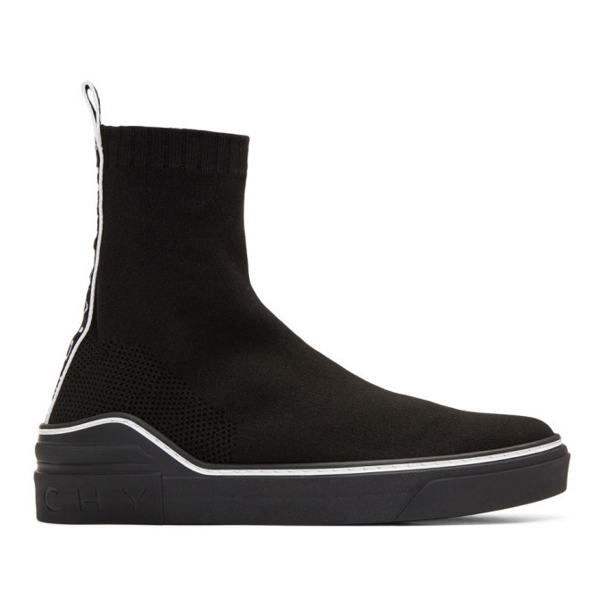 Photo: Givenchy Black George V Sock Sneakers