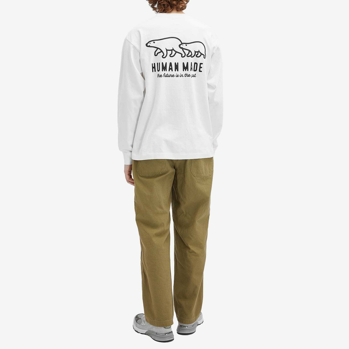 Human Made Men's Graphic L/S T-Shirt in White Human Made
