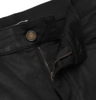 SAINT LAURENT - Skinny-Fit Coated Stretch-Denim Jeans - Black