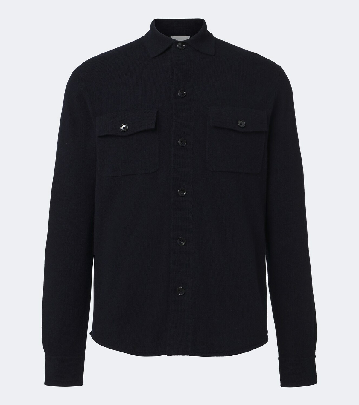 Allude Knitted wool and cashmere shirt
