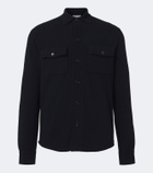 Allude Knitted wool and cashmere shirt