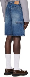 Solid Homme Blue Pocket Denim Shorts
