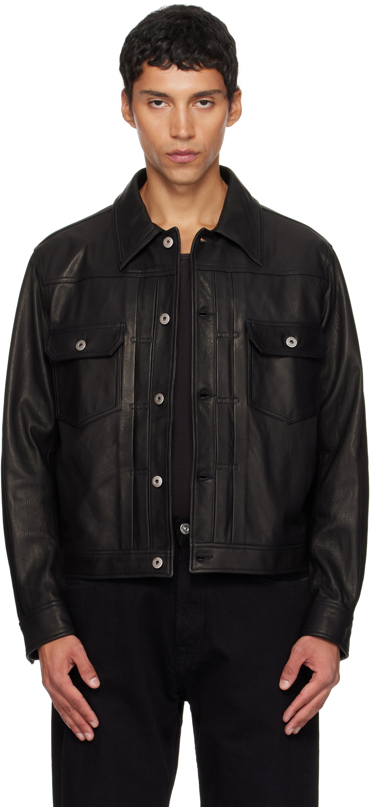 COOR Black Pilot Leather Jacket COOR