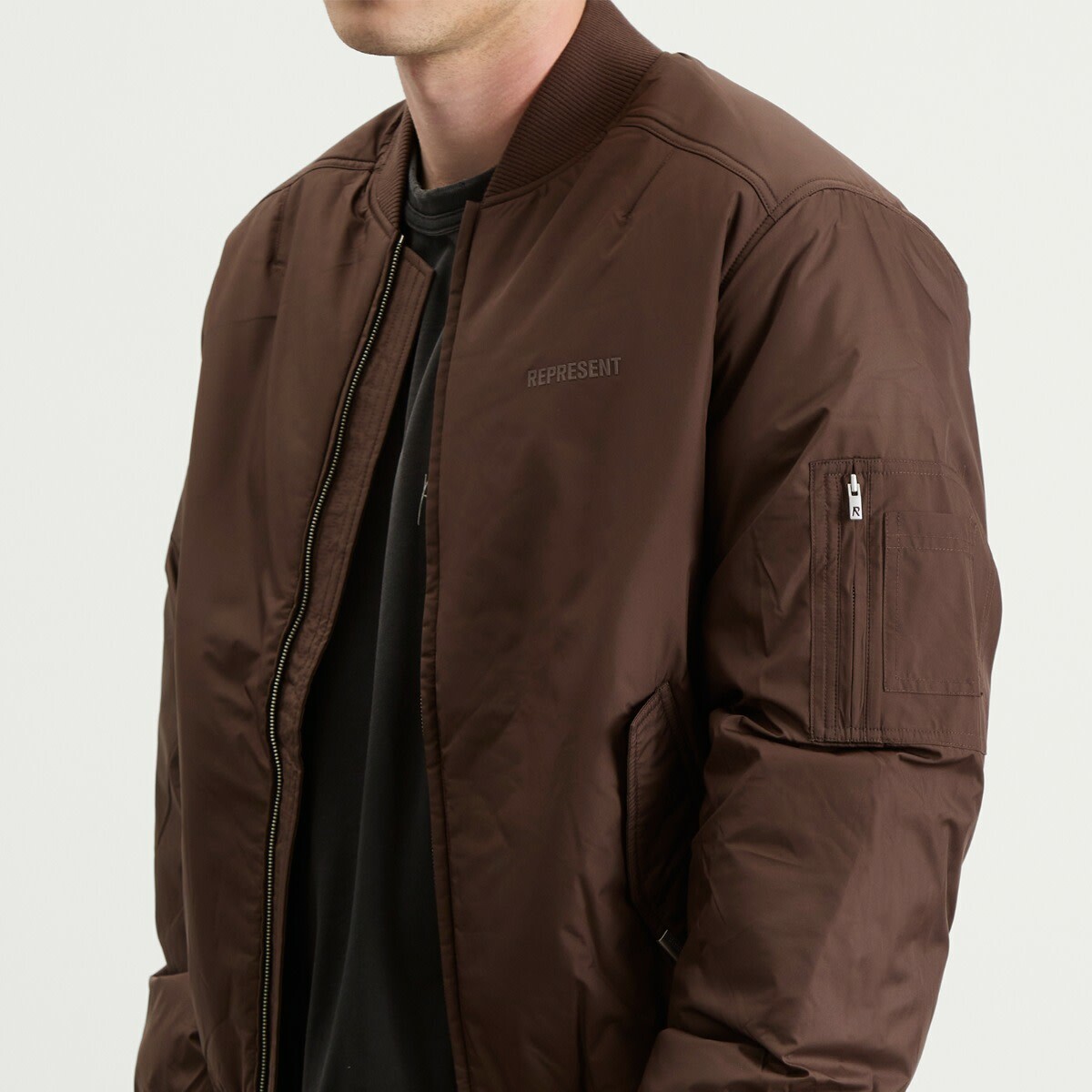 Represent Men's Smart Bomber Jacket in Nero