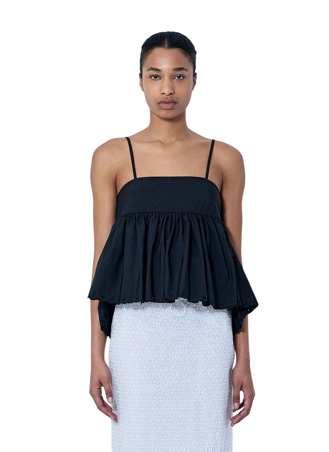 Cecilie Bahnsen Women's Gala Top in Black/White Cecilie Bahnsen