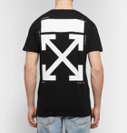 Off-White - Slim-Fit Printed Cotton-Jersey T-Shirt - Men - Black