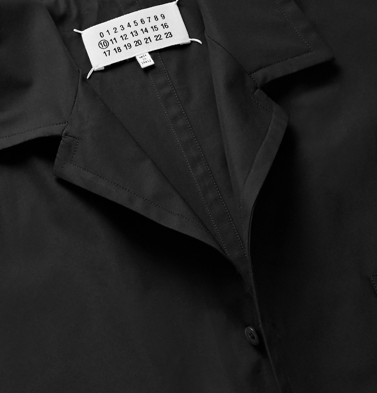 Maison Margiela - Oversized Camp-Collar Cotton-Poplin Shirt - Black ...